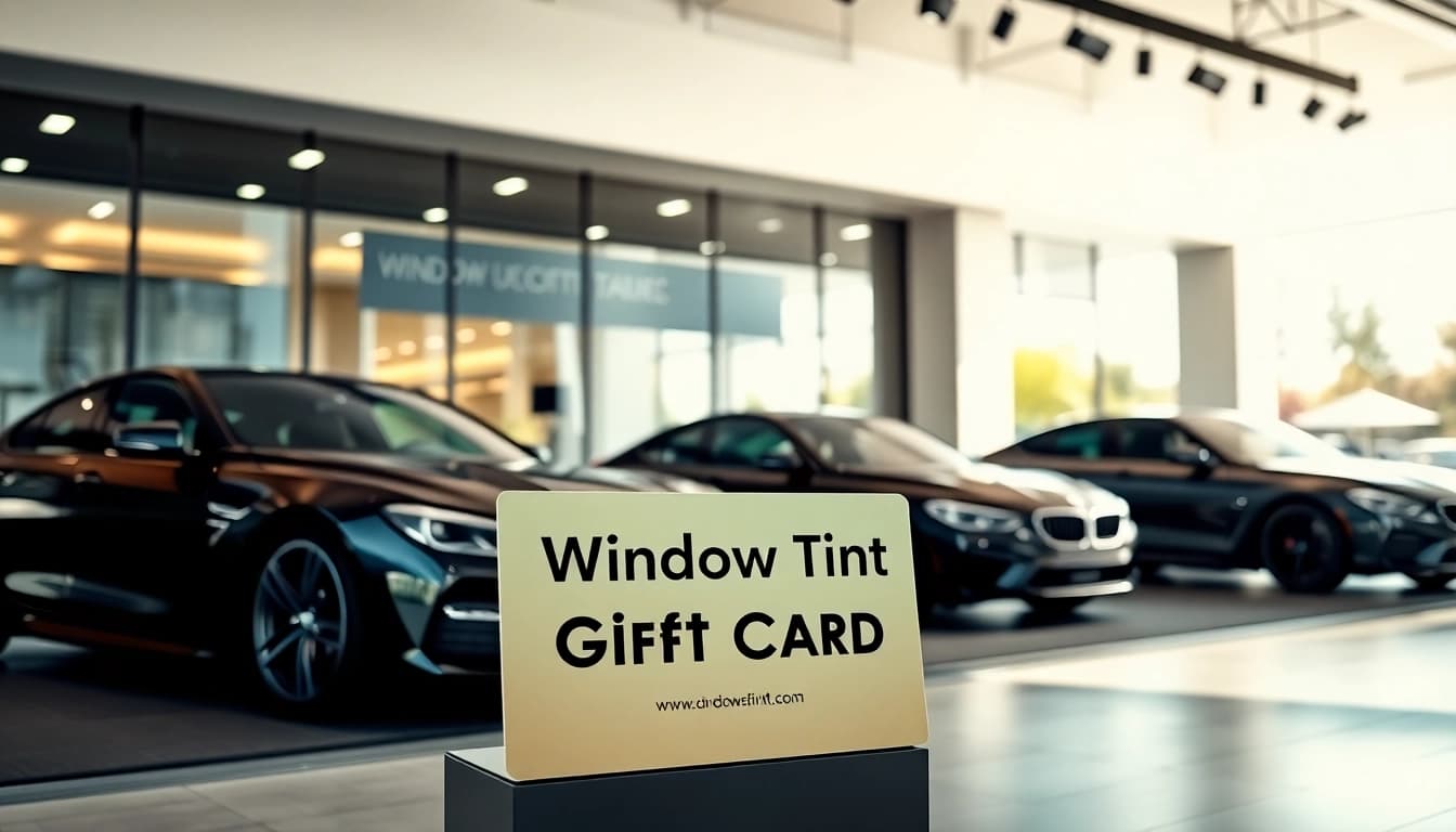Get your window tint gift card displayed prominently at our expert window tinting studio.