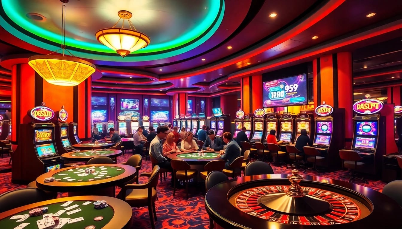 Experience the thrill of gaming at PS99 with vibrant casino tables and exciting slots.