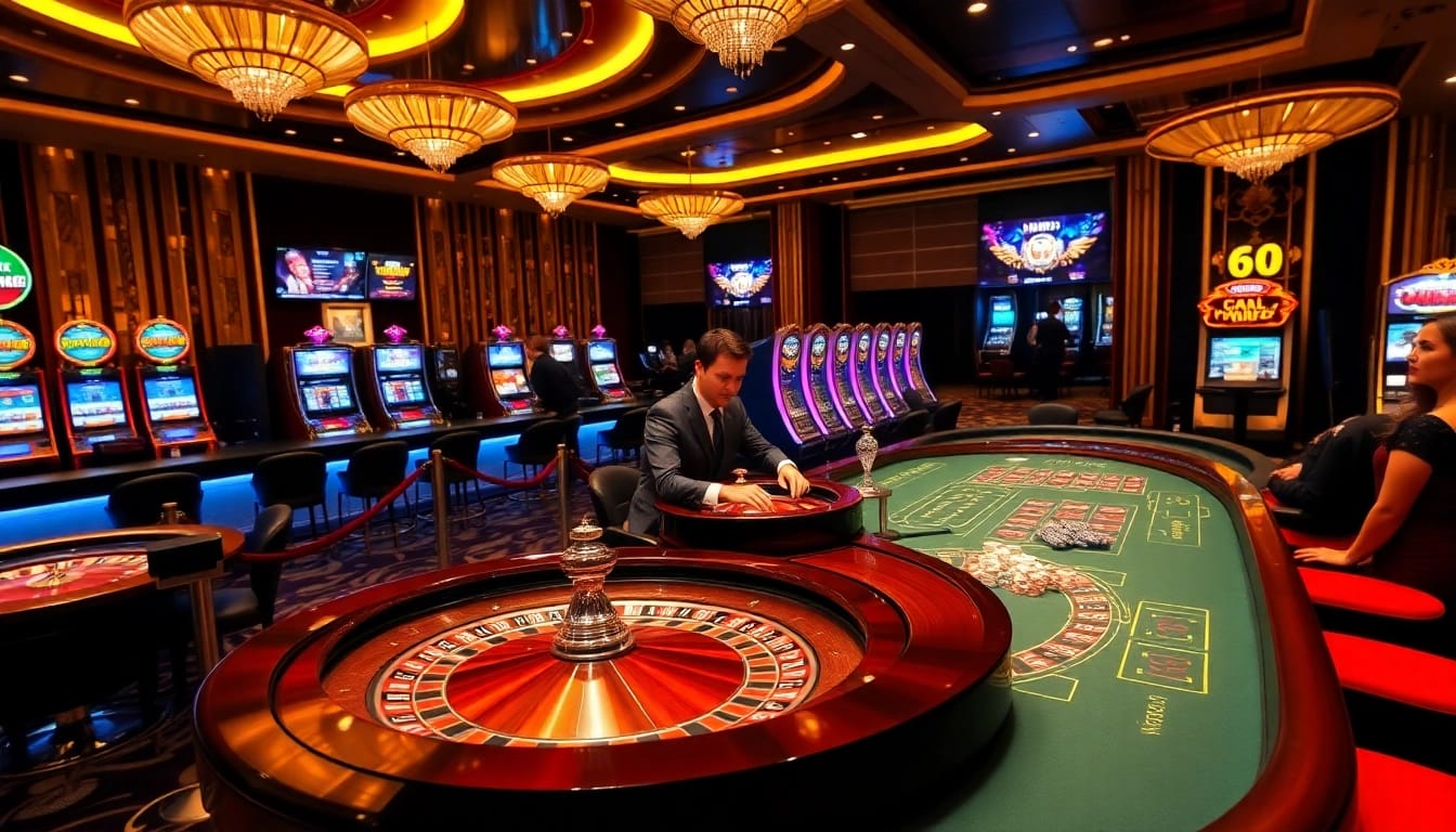WIN678 offers an exciting gambling experience with roulette tables and vibrant slot machines.