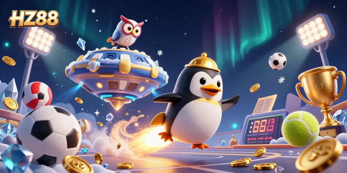 Experience the thrill at HZ88 with a vibrant casino-themed illustration showcasing immersive gaming elements.