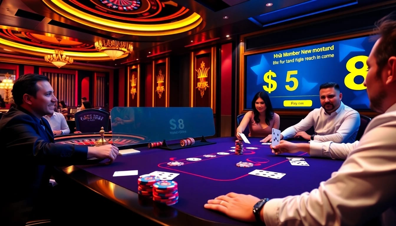 Experience thrilling gameplay at nhà cái s8 with vibrant casino scenes and poker action.