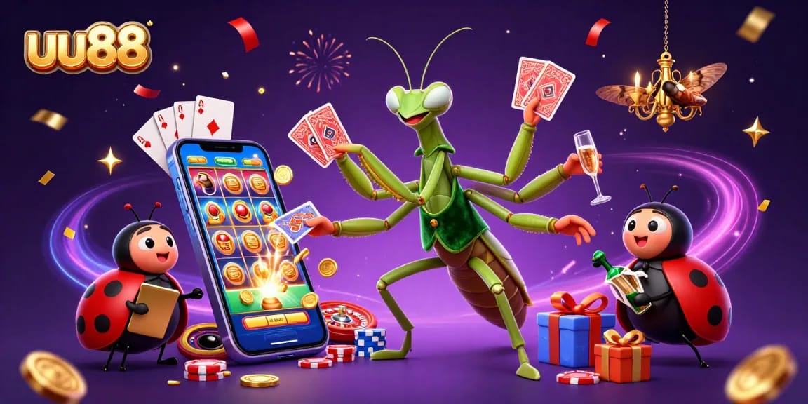 Engage in exciting casino action at uu88, featuring dynamic gameplay with slots, cards, and lively characters.
