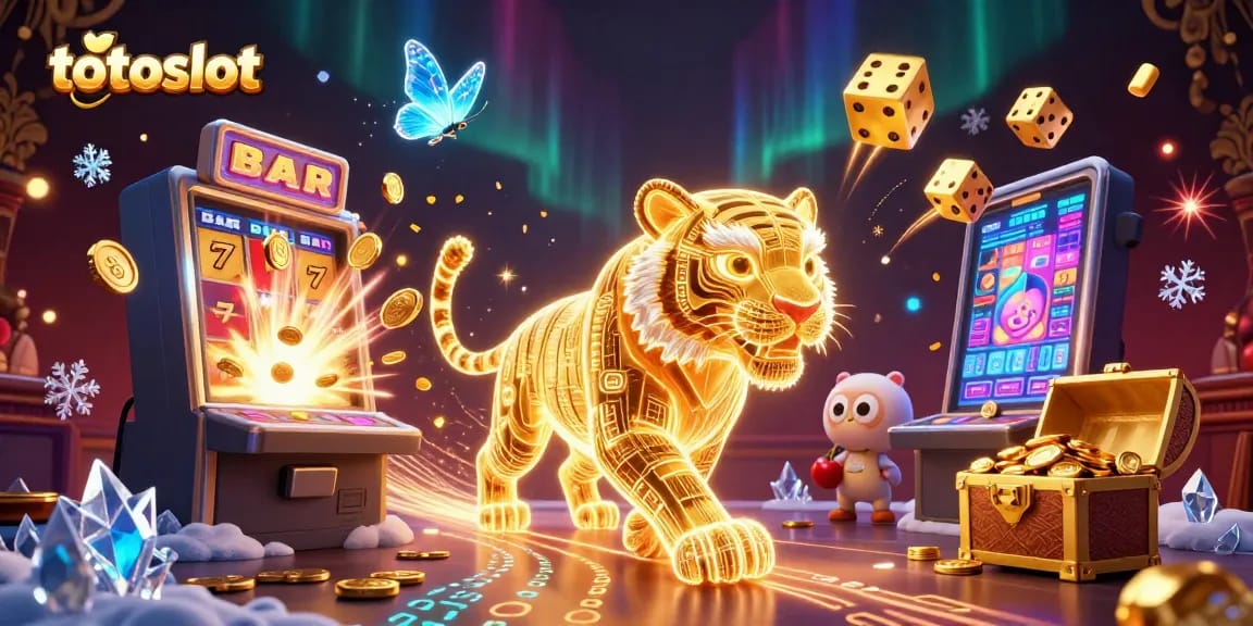 Spin to win with totoslot as vibrant characters light up the digital casino.