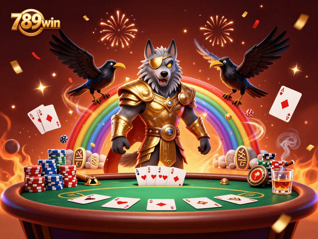 Experience thrilling gameplay with 789win, featuring a vibrant casino scene filled with energy and excitement.