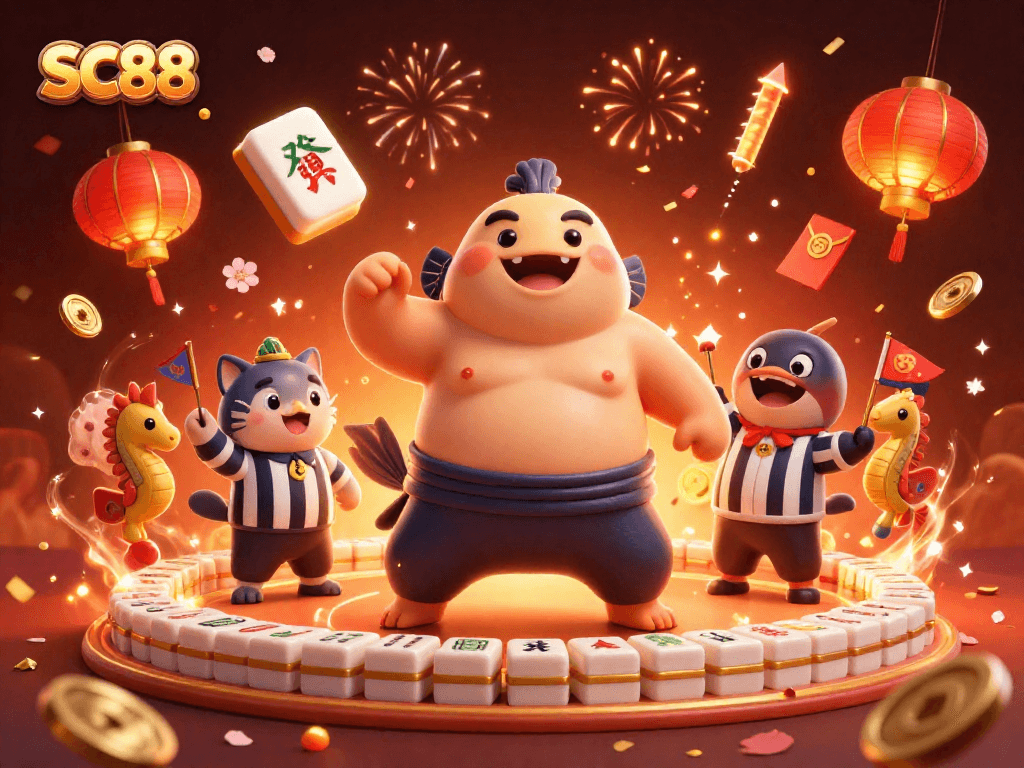 Engage in the SC88 online casino experience featuring a dynamic underwater scene with a fugu and lucky symbols.