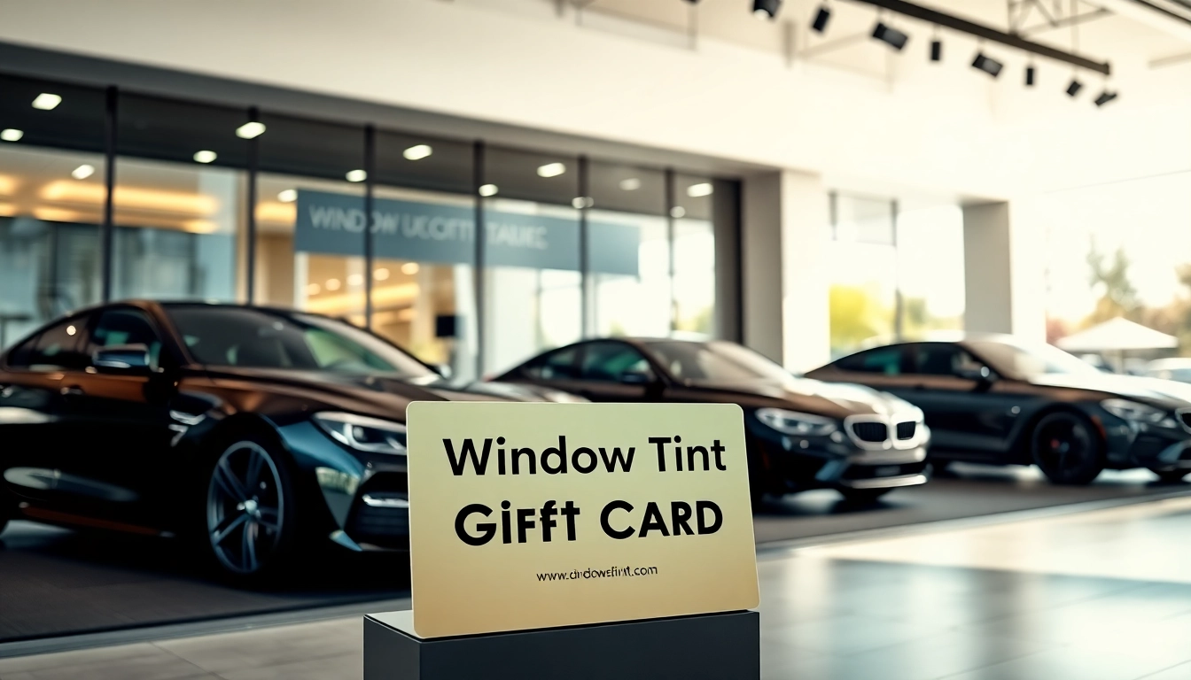 Get your window tint gift card displayed prominently at our expert window tinting studio.