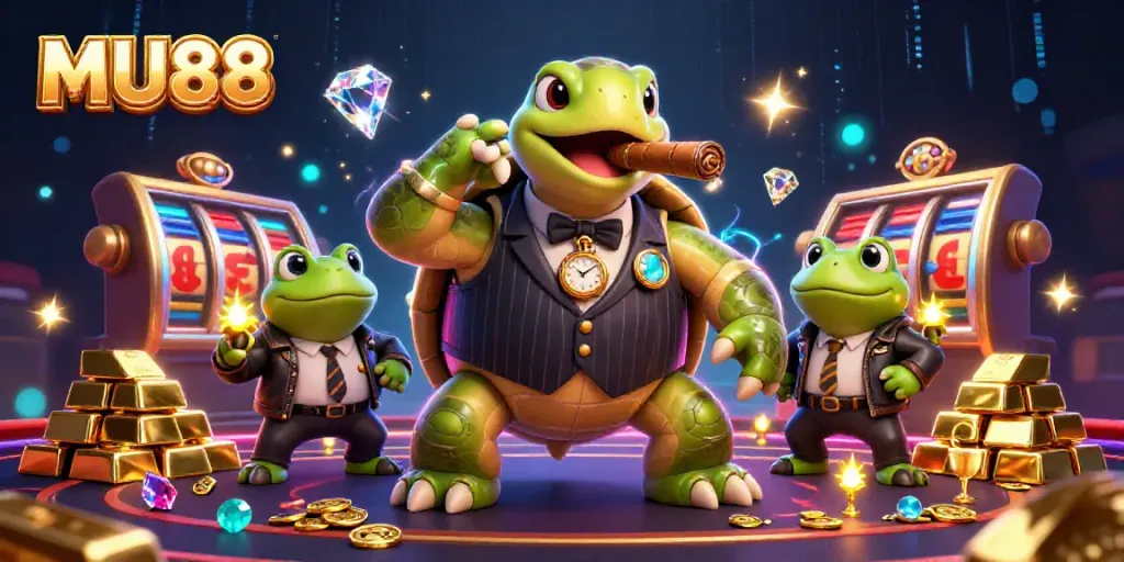 Experience the thrill at MU88 - a vibrant casino scene featuring characters in action.