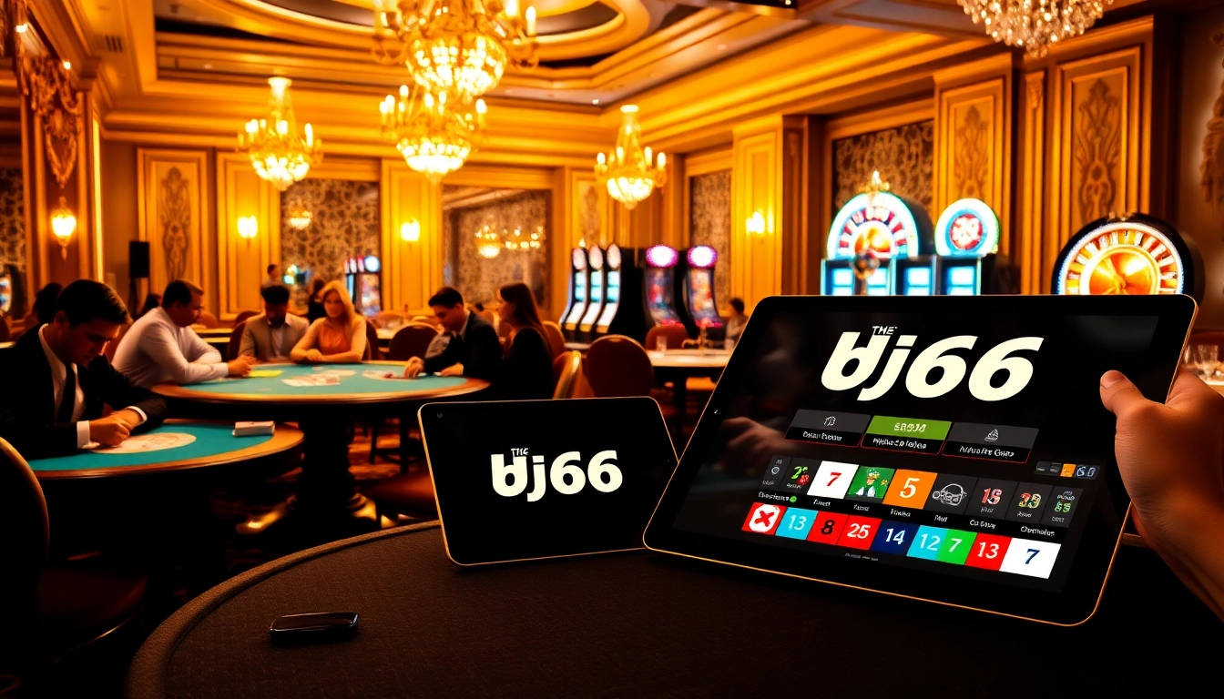 nhà cái bj66 table games and vibrant gambling scene full of excitement and luxury